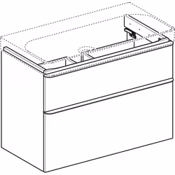 Geberit 500.354.JR.1 armoire de rangement de salle de bain Gris, Bois