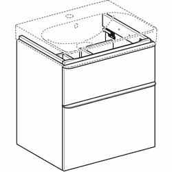 Geberit 500.352.JR.1 armoire de rangement de salle de bain Gris, Bois