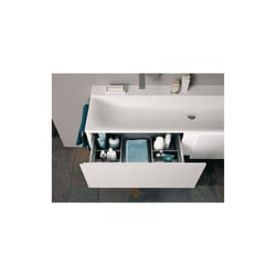 Keramag - Geberit Xeno 2 armoire sous lavabo, 1395x350x473 mm, 2 tiroirs,