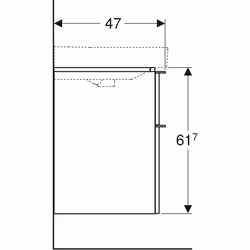 Geberit 500.353.JR.1 armoire de rangement de salle de bain Gris, Bois - Vue supplémentaire 5