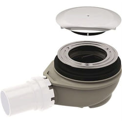 Geberit - Bonde de receveur de douche Sortie pvc ø 40 mm - Avec cache bonde - Garde d'eau 50 mm - 150.557.21.1