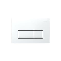 Geberit - Plaque de commande Delta 51, 2-quantités, blanc, 115.105.11.1