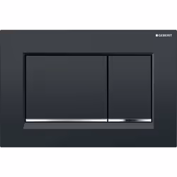 Geberit 115.883.KM.1, Plaque de rinçage, Noir, Chrome, Geberit, 246 mm, 12 mm, 164 mm