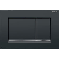 Geberit 115.883.KM.1 pièce de remplacement de chasse d’eau Plaque de rinçage Noir, Chrome
