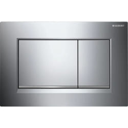 Geberit 115.883.KJ.1 pièce de remplacement de chasse d’eau Plaque de rinçage Blanc, Chrome
