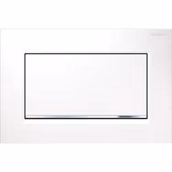 Geberit 115.893.KJ.1, Plaque de rinçage, Blanc, Chrome, Geberit, 246 mm, 12 mm, 164 mm