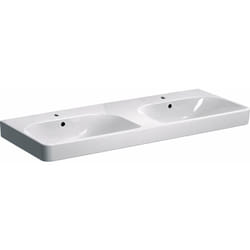 Smyle Square lavabo double 500223, 120x48cm, avec trou - Geberit