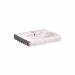 Lavabo Geberit Smyle Square Wash basin60 x 48 cm avec trou pour robinet et trop-plein à obstructurable. Combinable avec meubl ...