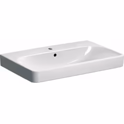 Lavabo avec trou pour robinet couleur : blanche matériau : céramique sanitaire avec trop-plein avec un trou pour la robinette ...