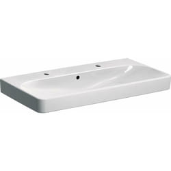 Geberit - Smyle Square - Lavabo 90x48 cm, avec trop-plein, 2 trous pour robinetterie, blanc 500.252.01.1
