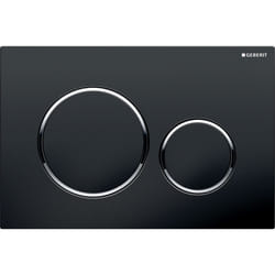 Geberit 115.882.KM.1 pièce de remplacement de chasse d’eau Plaque de rinçage Noir, Chrome