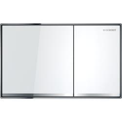 Geberit 115.640.SI.1 pièce de remplacement de chasse d’eau Plaque de rinçage Blanc, Chrome
