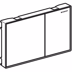 Geberit 115.640.SI.1 pièce de remplacement de chasse d’eau Plaque de rinçage Blanc, Chrome