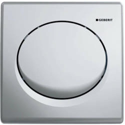 Geberit - commande urinoir Basic chromé brillant satin 115820465, pneumatique, plastique