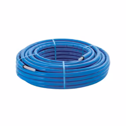 Tube multicouche GEBERIT Flowfit - Avec pré-isolation ronde, en couronne - 619.1 - Matériau : PE-RT II / Al / PE-RT II Rugosi ...