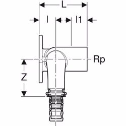 Geberit 603.273.00.5 raccord des tuyaux d'eau Connecteur de tuyau 1 pièce(s)