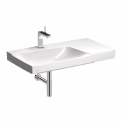 Lavabo avec trou pour robinet, sans trop-plein surface de rangement à droite 900 x 480 mm uniquement disponible en blanc/Kera ...