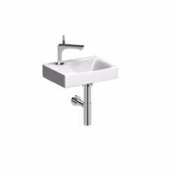 Lave-mains avec trou pour robinetterie à gauche, sans trop-plein 400 x 280 mm seulement en combinaison avec robinet à tige co ...