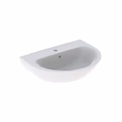Geberit Renova lavabo 1 trou de robinetterie au centre avec trop-plein visible conception intérieure du bassin optimisée pour ...