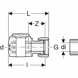 Geberit 620.624.00.1 raccord des tuyaux d'eau Connecteur de tuyau 1 pièce(s)