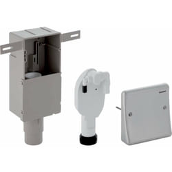 Geberit - Accessoires - Siphon à encastrer pour appareils, avec deux raccords, boîtier à encastrer et plaque de fermeture 152.233.00.1