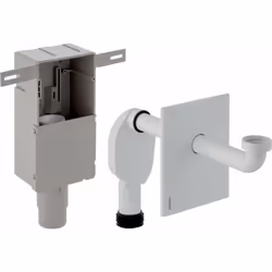 Siphon à encastrer, avec boîtier de montage et kit d’assemblage Pour établissements médicaux Pour un montage dissimulé Pour c ...