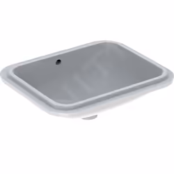 Lavabo pour montage par le bas avec trop-plein sans trou pour robinetterie matériau : céramique sanitaire couleur : blanc dim ...