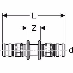 Geberit 624.505.00.5 raccord des tuyaux d'eau Connecteur de tuyau 1 pièce(s)