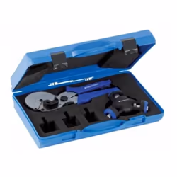 Les outils d'assemblage PushFit de Geberit en coffre servent au traitement de tubes PushFit. Fournitures: - Outil à ébavurer  ...