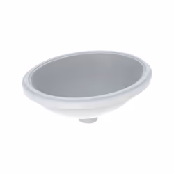 Geberit VariForm lavabo à encastrer sans trou de robinetterie sans trop-plein ovale 420x330mm face inférieure émaillée matéri ...