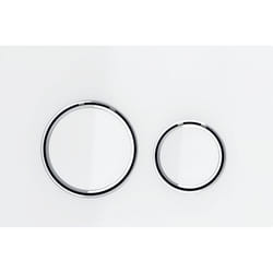Geberit 115.884.SI.1 pièce de remplacement de chasse d’eau Plaque de rinçage Blanc, Chrome