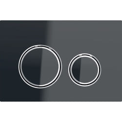 Geberit 115.884.SJ.1 pièce de remplacement de chasse d’eau Plaque de rinçage Noir, Chrome