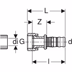 Geberit 602.584.00.5 raccord des tuyaux d'eau Connecteur de tuyau 1 pièce(s)