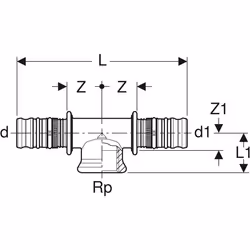 Geberit 611.362.00.5 raccord des tuyaux d'eau Connecteur de tuyau 1 pièce(s)