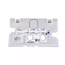 Description générale Plaque de protection Geberit pour réservoir WC encastré Delta, référence 241.343.00.1. Compatible avec l ...