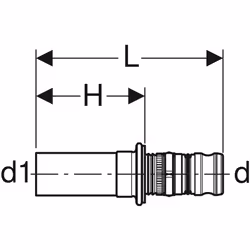 Geberit 602.508.00.5 raccord des tuyaux d'eau Connecteur de tuyau 1 pièce(s)