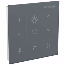 Panneau de commande mural pour siège de WC et WC complet finition de surface noire pour une commande manuelle sans fil de la  ...