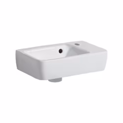 Geberit Renova Plan 1x lave-mains avec saillie raccourcie largeur 36 cm x profondeur 25 cm x hauteur 14.5 cm blanc rectangula ...