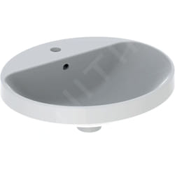 VariForm - Vasque à encastrer 500x450 mm, avec trop-plein, trou pour robinetterie, blanc 500.712.01.2 - Geberit
