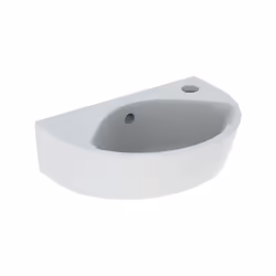 Geberit Renova 1x lave-mains saillie réduite 1 trou de robinetterie à droite avec trop-plein visible lxHxP : 360x148x250 mm c ...