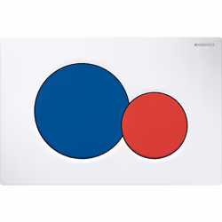 Geberit 115.770.LB.5, Plaque de rinçage, Blanc, Bleu, Rouge, Geberit, 246 mm, 13 mm, 164 mm