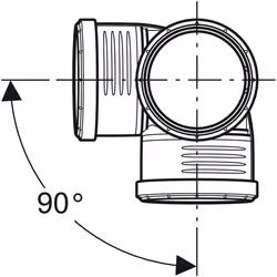 Geberit 390.559.14.1 raccord de tuyau de ventilation, d'écoulement et de purge