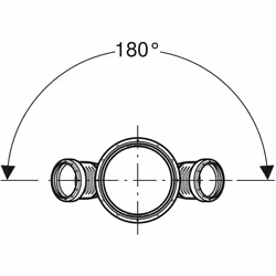 Geberit 390.569.14.1 raccord de tuyau de ventilation, d'écoulement et de purge