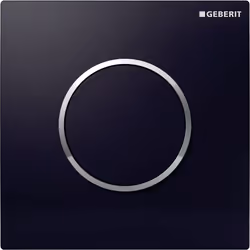 Geberit 116.015.KM.1, Plaque de rinçage, Noir, Chrome, Geberit