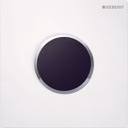Geberit 116.025.KJ.1, Plaque de rinçage, Blanc, Chrome, Geberit