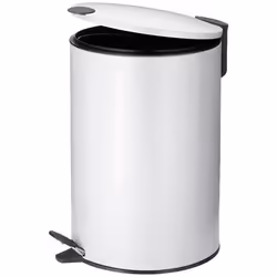 KELA Poubelle de salle de bain Mats - 12 L - 38 cm - Métal - Blanc