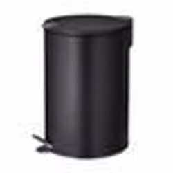 KELA Poubelle de salle de bain Mats - 12 L - 38 cm - Métal - Noir