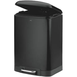 Kela - Poubelle à pédale Davino silent close 12l 27x23,5cm H:40cm inox noir