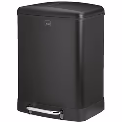Poubelle Davino silent close 2x12l 37x34cm H:50cm inox noir Hauteur 50 cm Mélange de matériaux Metall Adapté à l'induction ne ...