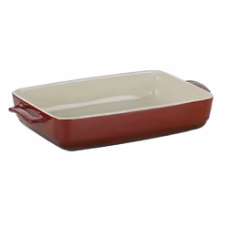 Kela 11863, Plat à cuisson, Rectangulaire, Vitrocéramique, Rouge, 375 mm, 220 mm